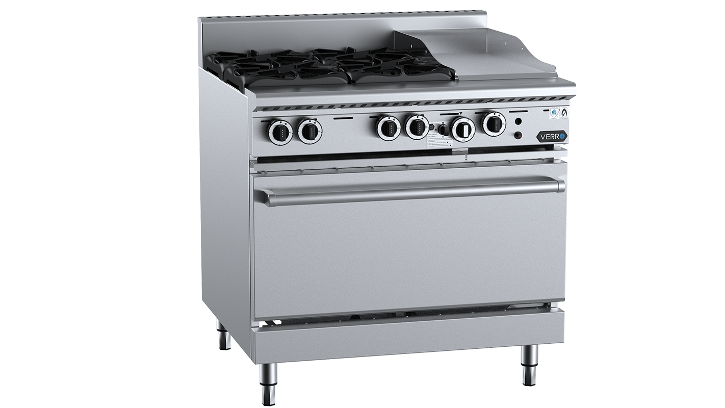 B+S Verro Oven with 300mm Grill Plate & Four Open Burners VOV-SB4-GRP3