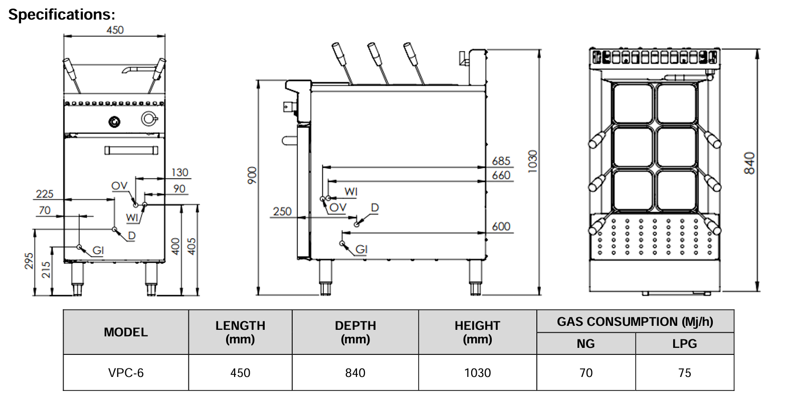 B+S Verro Pasta Cooker VPC-6