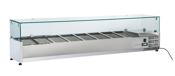 Anvil VRX1800 Refrigerated Glass Canopy Ingredient Unit