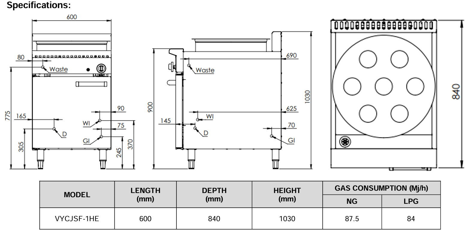 B+S Verro Single Hole Heat Exchange Steamer