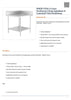 Modular systems WBCB7-0700/A Corner Workbench,150mm Splashback & Undershelf 700x700x900mm