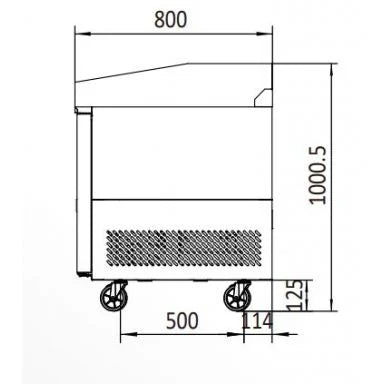 Atosa EPF3485 3 Door Pizza Prep Fridge 560L 2010(W)
