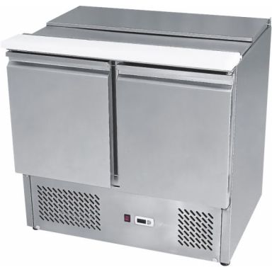 Atosa ESL3800 Two Door Salad Prep Fridge with Lid 300L