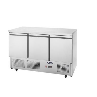 Atosa ESL3851 Two Door Salad Prep Fridge with Lid 380L