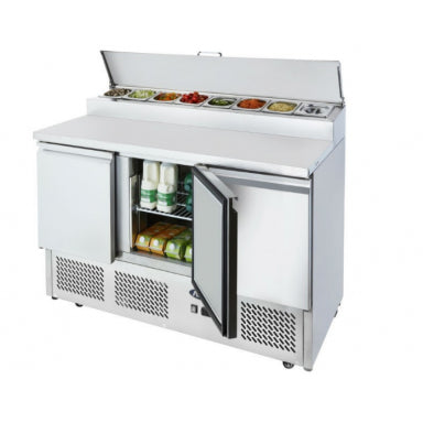 Atosa ESL3853 3 Door Salad Prep Fridge with Lid 380L