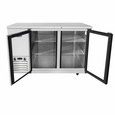ATOSA MBB59G Two Door Glass  Back Bar 390L