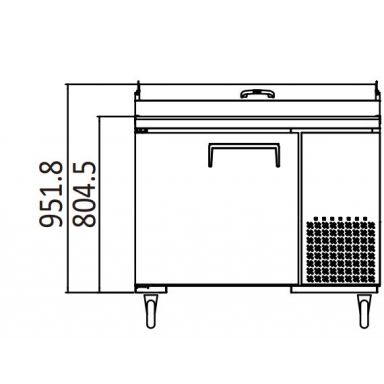 ATOSA MPF8201 Single Door Pizza Prep Table Fridge 396L 1117mm