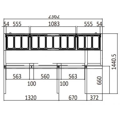 ATOSA MPF8203 Three Door Pizza Prep Fridge 880L 2362mm