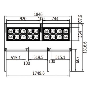 ATOSA MSF8304 3 Door Sandwich Prep Fridge 598L 1846mm