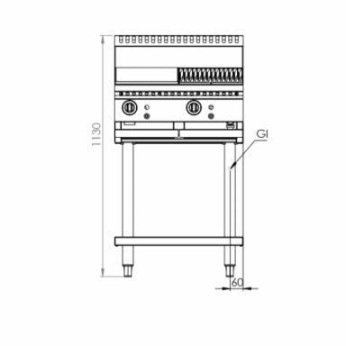 B+S Black Combination 300mm Grill Plate & 300mm Char Broiler BT-GRP3-CBR3