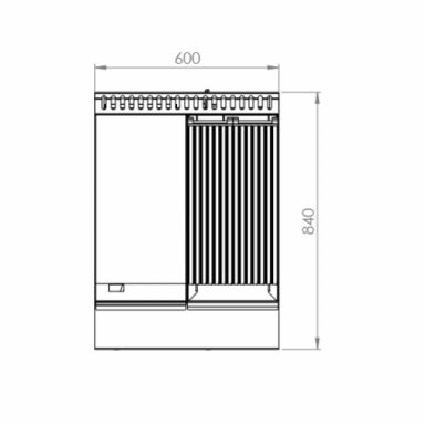B+S Black Combination 300mm Grill Plate & 300mm Char Broiler BT-GRP3-CBR3