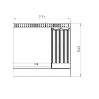 B+S Black Combination 600mm Grill Plate & 300mm Char Broiler BT-GRP6-CBR3