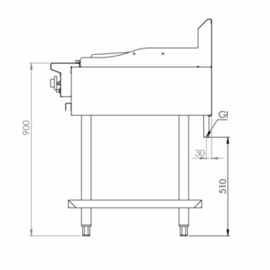 B+S Black Char Broiler 900mm CBR-9