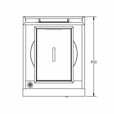 B+S Black Single Hole Waterless Heat Exchange Steamer with Cheung Fun insert CFPSF-1HE