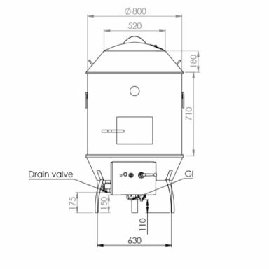 B+S B+S Black Duck Oven DR-800