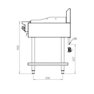 B+S Black Grill Plate 900mm GRP-9
