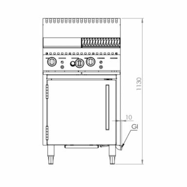 B+S Black Oven with 300mm Grill Plate & 300mm Char Broiler OV-GRP3-CBR3