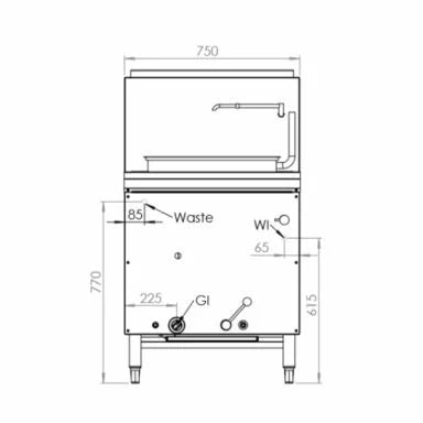 B+S Black Single Hole Waterless Pot Steamer YCJSF-1