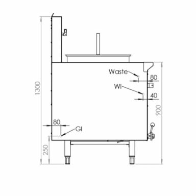 B+S Black Single Hole Waterless Pot Steamer YCJSF-1