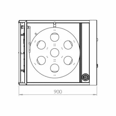 B+S Black Single Hole Waterless Pot Steamer YCJSF-1