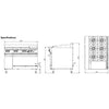 B+S Black Oven With Six Burners 300mm Char Broiler OV-SB6-CBR3