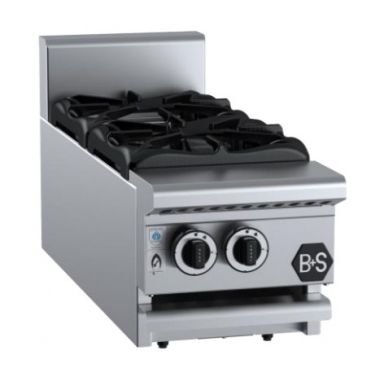 B+S Black Boiling Tops Two Burner Bench Mounted BT-SB2BM