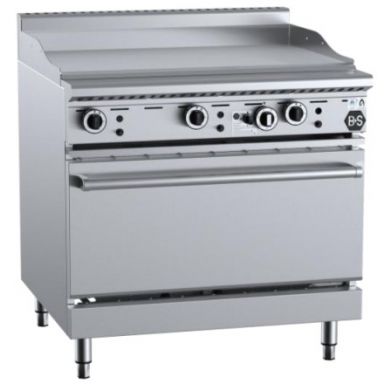 B+S Black Combination Ovens with 900mm Grill Plate OV- GRP9