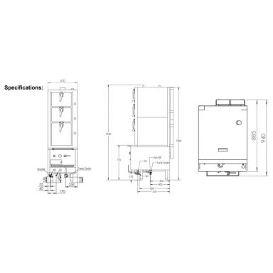 B+S K+ Deck Steamer Triple Including Filter DSK-3S