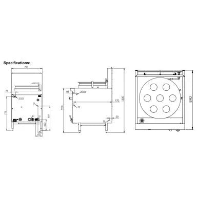 B+S K+ Waterless Pot Steamer Single Hole KYCJSF-1