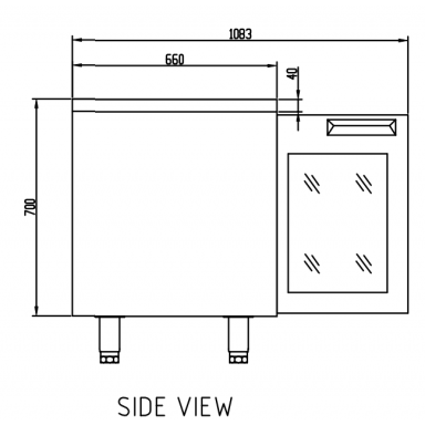 Anvil Glacian BCG61420 Slimline 660mm Deep 2 Door Glass Underbench Fridge