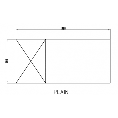 Anvil Glacian BCG61420 Slimline 660mm Deep 2 Door Glass Underbench Fridge