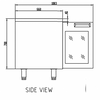 Anvil Glacian BCG61885 Slimline 660mm Deep 3 Door Glass Under bench Fridge