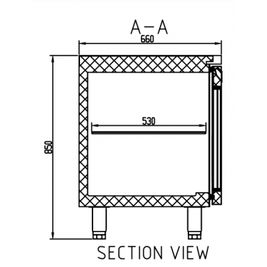 Anvil Glacian BCS61885 Slimline 660mm Deep 3 Door S/S Underbench Fridge