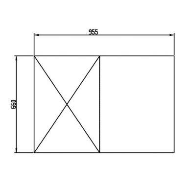 Anvil Glacian BCS6955 Slimline 660mm Deep 1 Door S/S Underbench Fridge