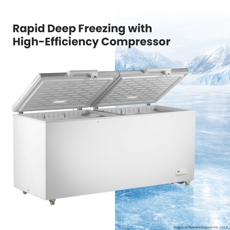Thermaster 600L Chest Freezer with Stainless Steel Lid - BD600F