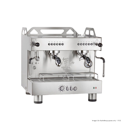 BZOTTOCDE2IS1 Bezzera OTTO Silver Compact 2 Group Espresso Machine