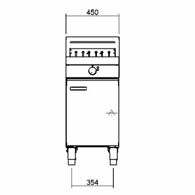 Blue Seal Evolution Series E43 Vee Ray Single Pan Electric Fryers 450mm