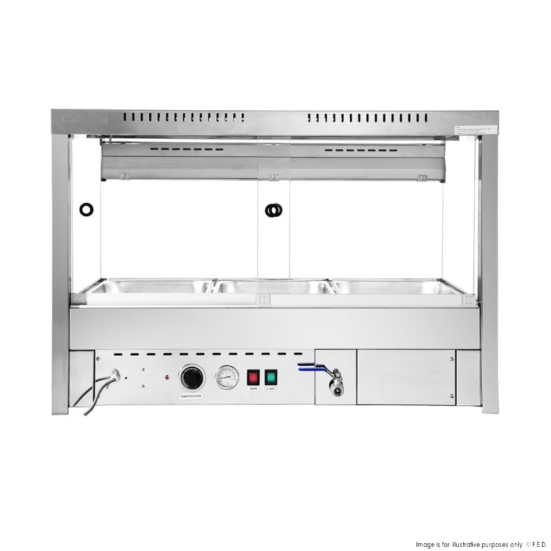 Bonvue Square Countertop Wet and Dry Bain Marie - BM11SC