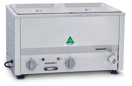 Roband BM2A Counter Top Bain Marie - 2 x 1/2 size 100 mm pans & lids