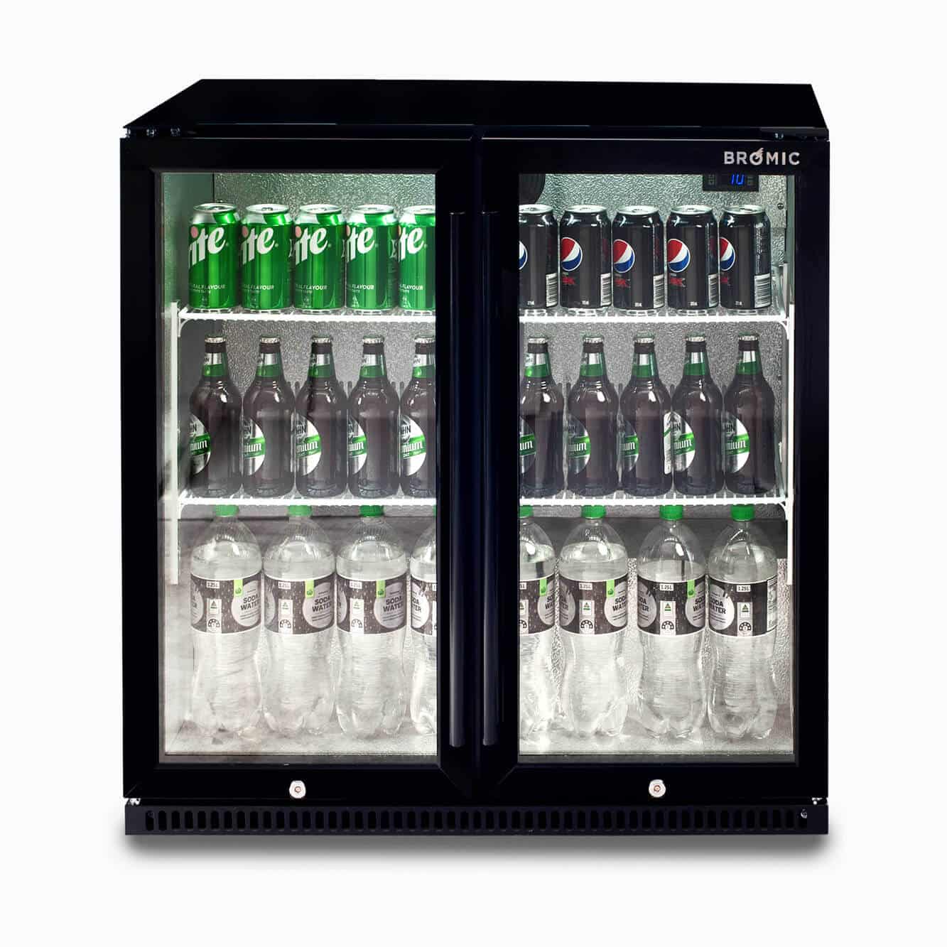 Bromic - Back Bar Fridge - 190L - 2 Doors - Hinged