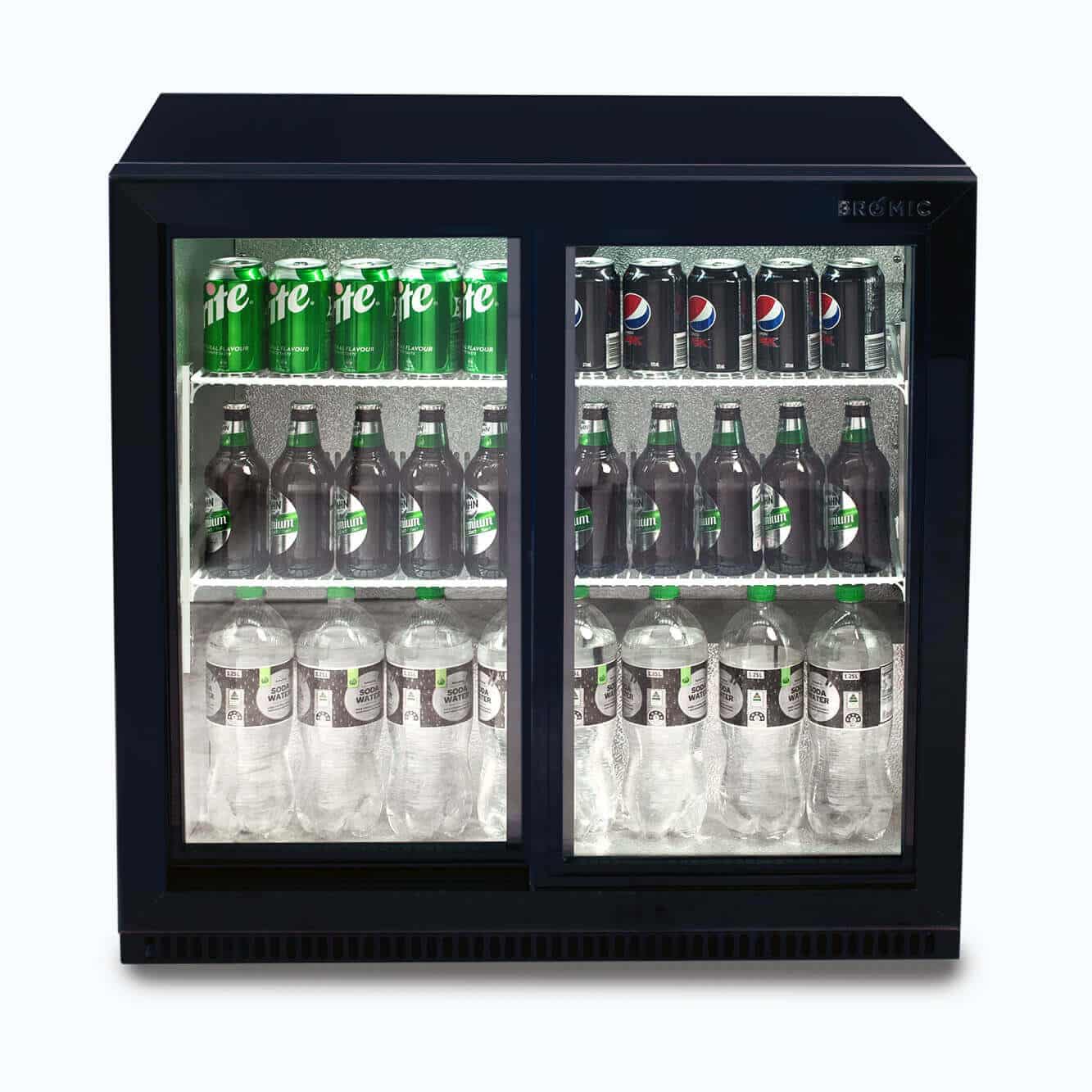 Bromic - Back Bar Fridge - 190L - 2 Doors - Sliding