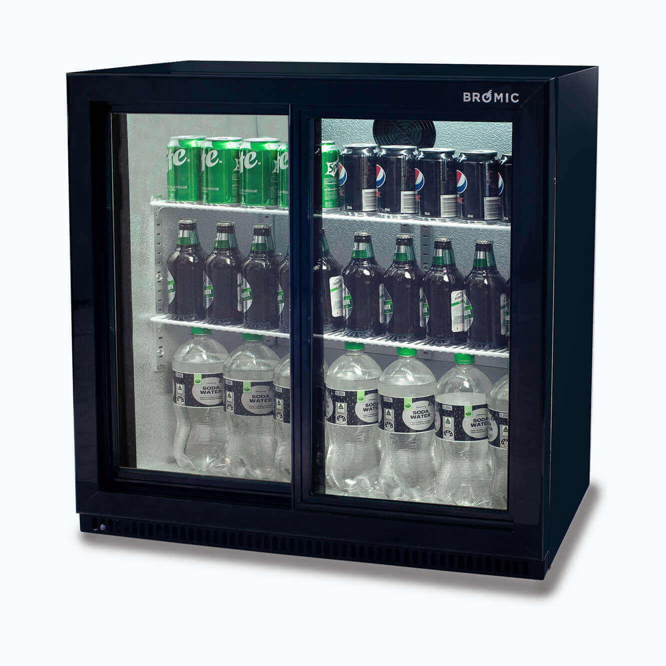 Bromic - Back Bar Fridge - 190L - 2 Doors - Sliding