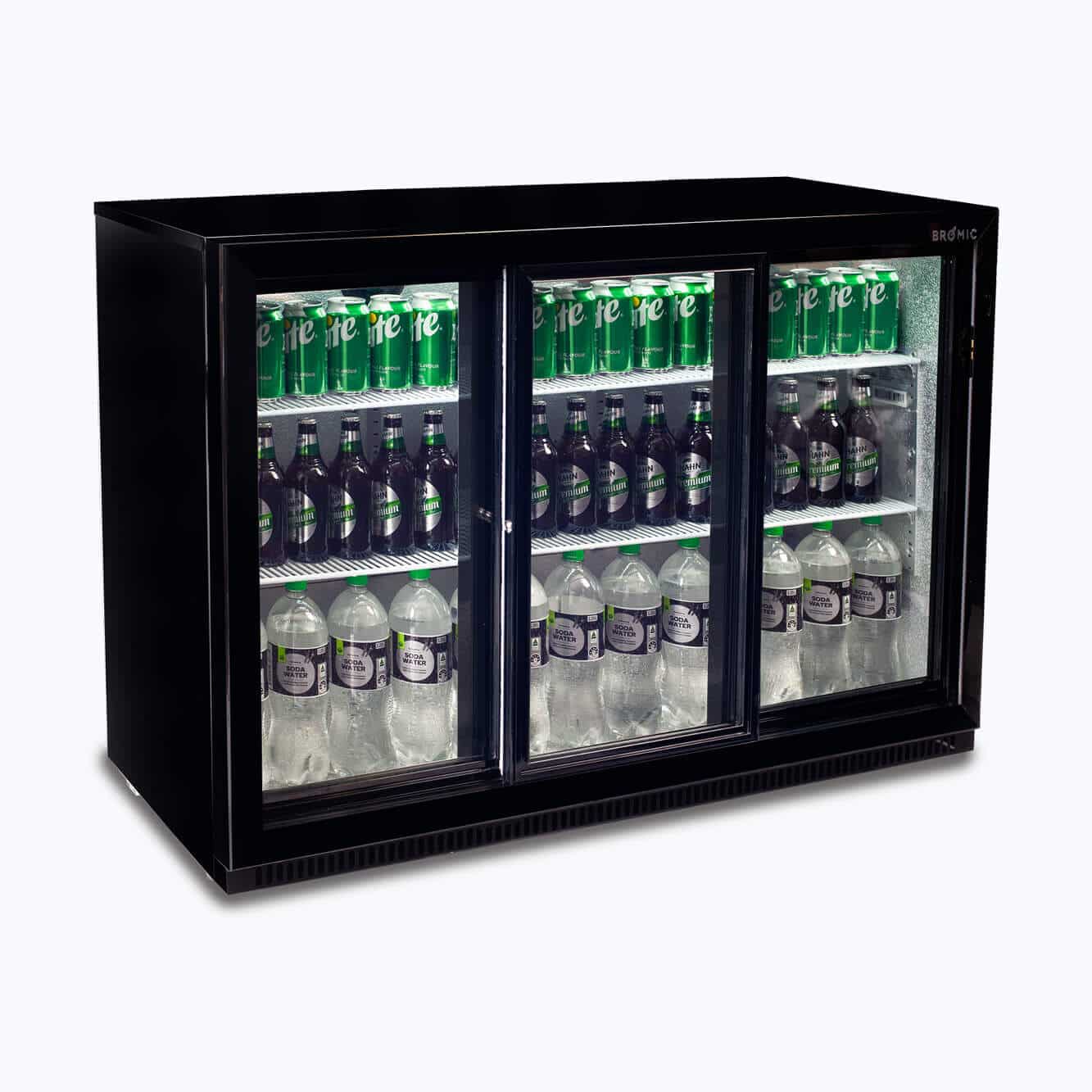 Bromic - Back Bar Fridge - 307L - 3 Doors - Sliding