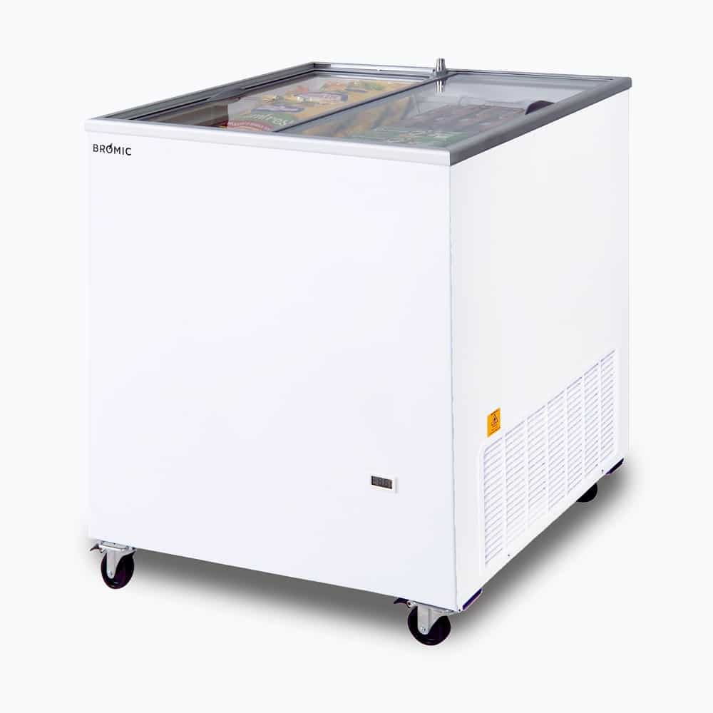Bromic - Display Chest Freezer - 191L - Flat Glass Top