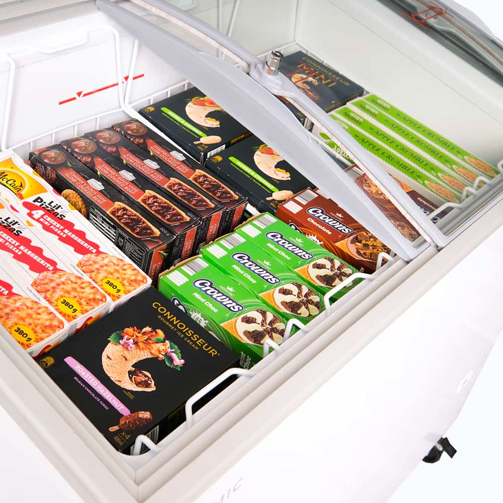 Bromic CF0300ATCG Angled Glass Top Chest Freezer 264L