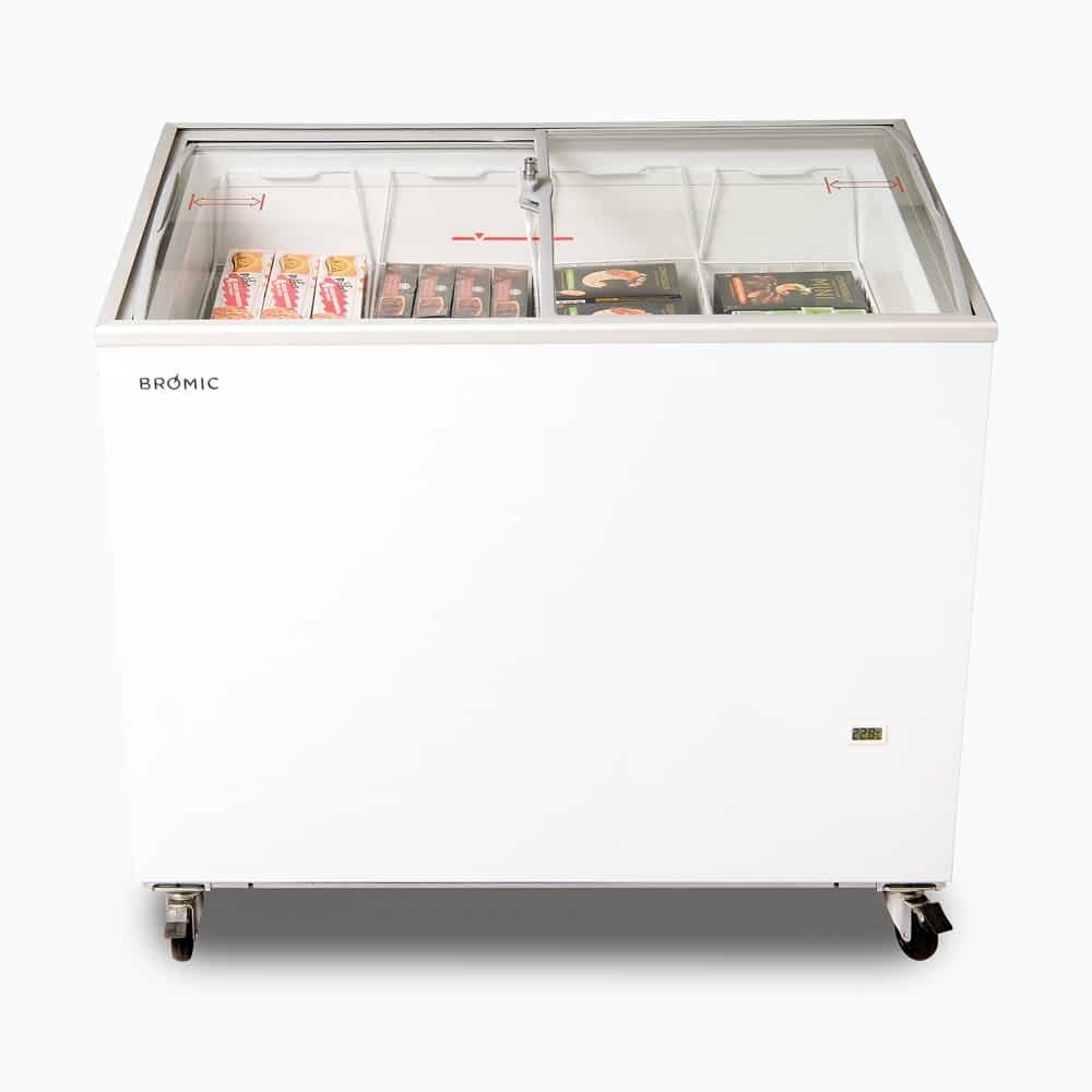 Bromic - Display Chest Freezer - 264L - Curved Glass Top