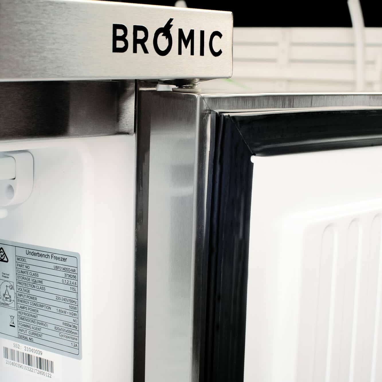 Bromic - Under Bench Freezer - 115L - 1 Door - Stainless Steel