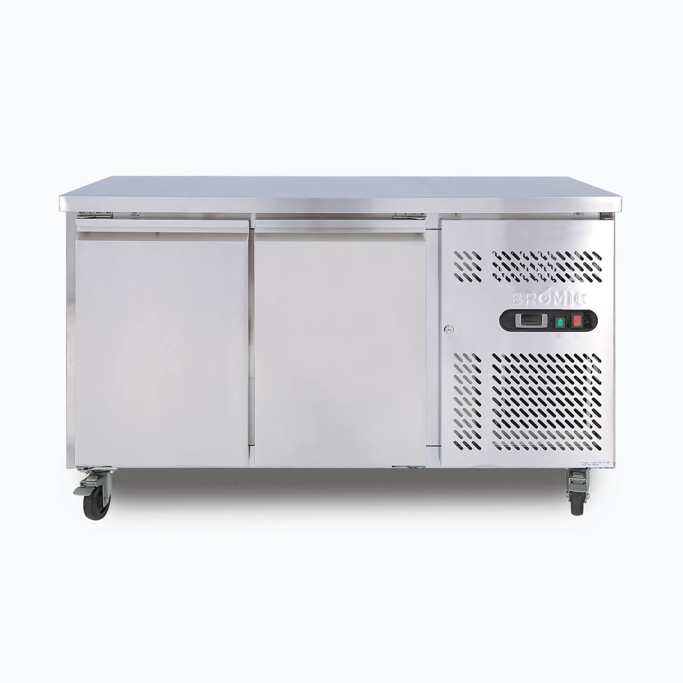 Bromic - Under Bench Freezer - 282L - 2 Doors - Stainless Steel