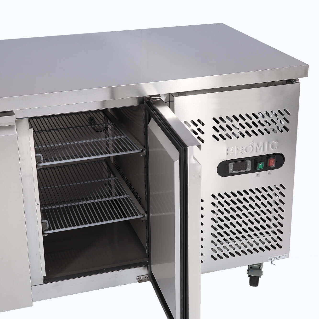 Bromic - Under Bench Freezer - 282L - 2 Doors - Stainless Steel