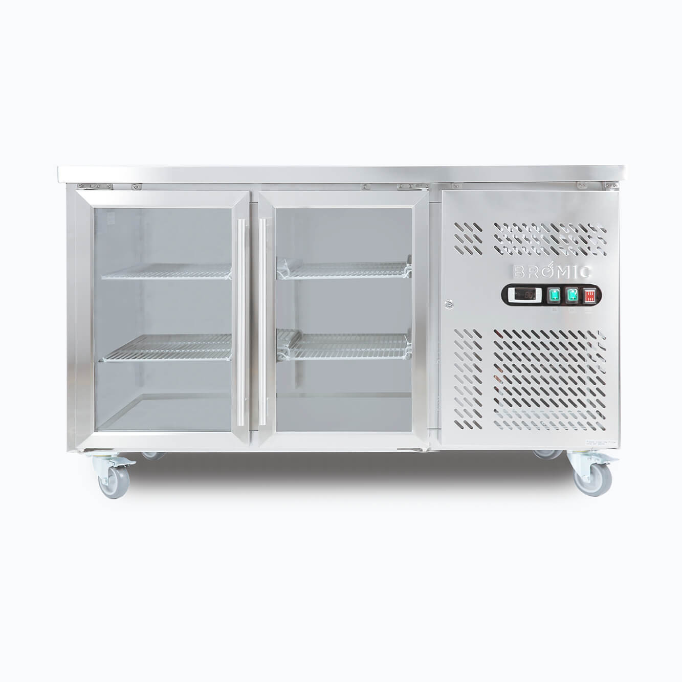 Bromic UBC1360GD-NR - Under Bench Display Fridge - 282L - 2 Doors - Glass